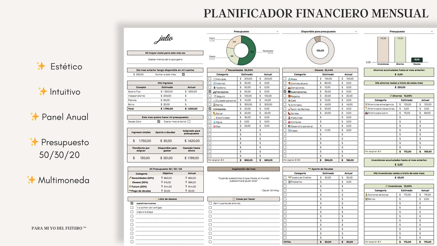 Planificador Financiero Mensual