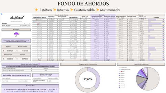 Planner Fondo de Ahorros Lila