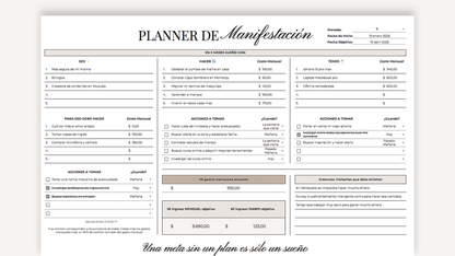 Planner De Manifestación