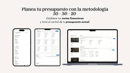 Planner Financiero Mensual en Notion