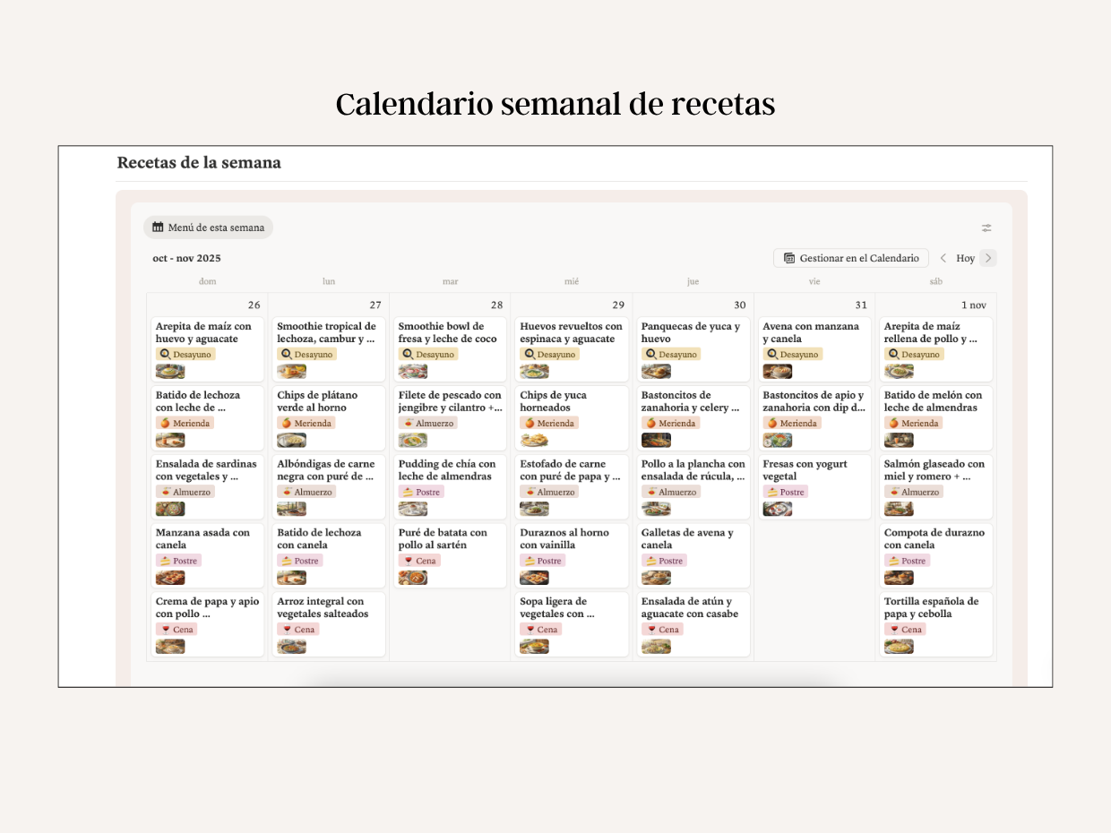 Cook Planner en Notion