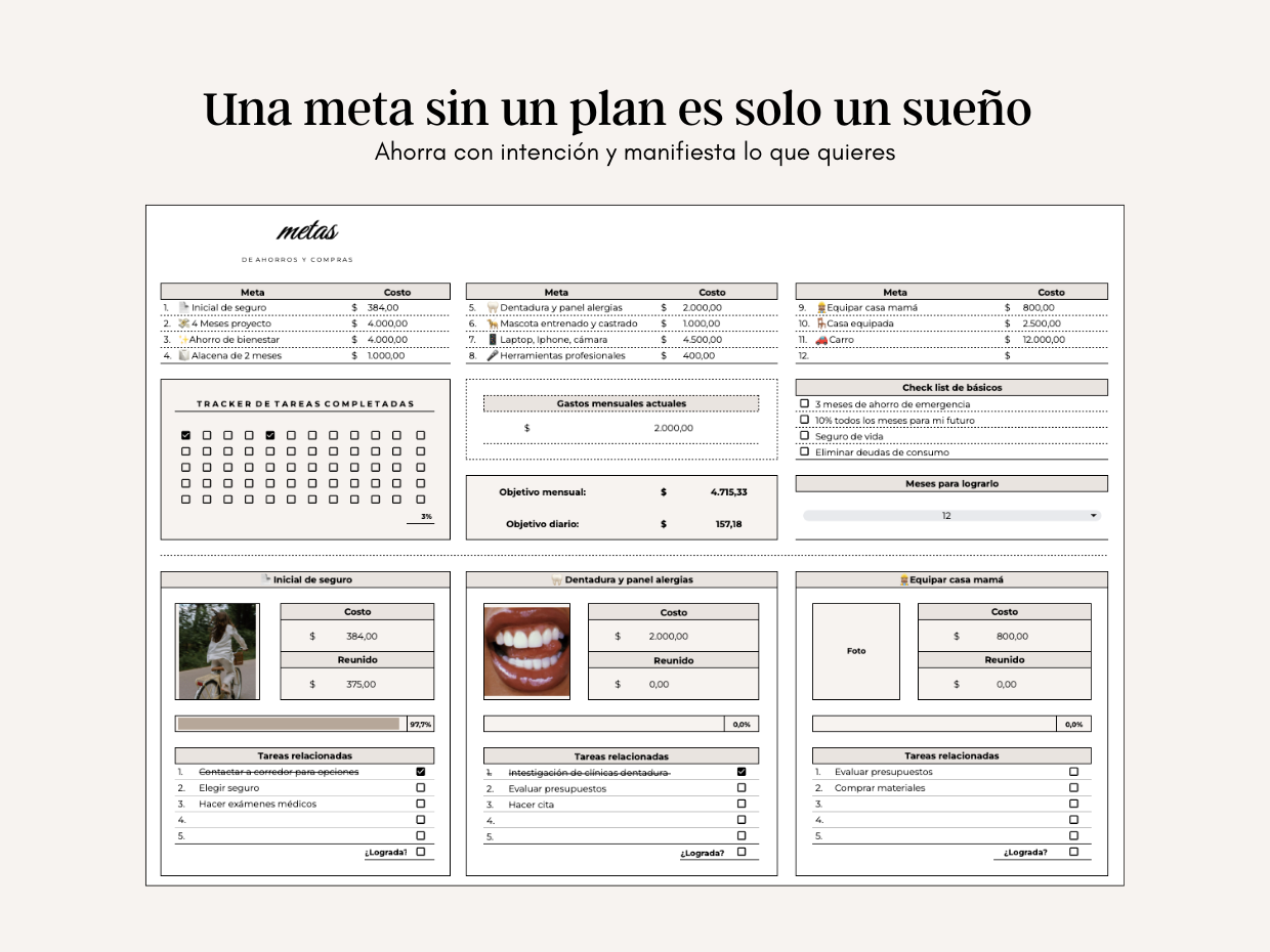 Planner Financiero Mensual PRO