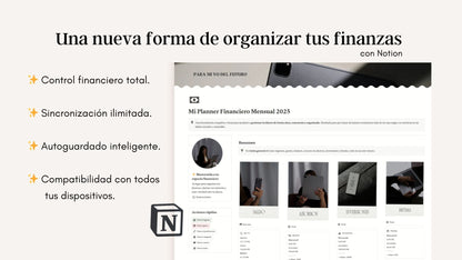 Planner Financiero Mensual en Notion